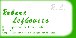 robert lefkovits business card